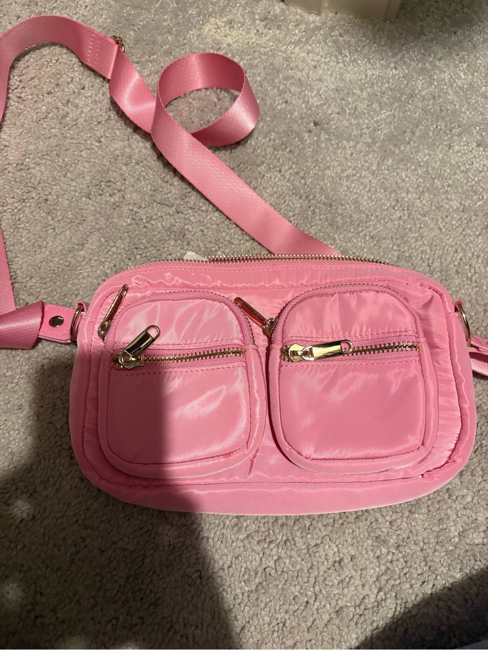 Pink Crossbody Utility Bag - Brand